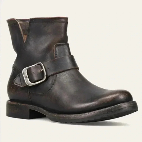 NEW FRYE VERONICA Flex Antiqued Black Bootie Size 8 - Picture 1 of 12